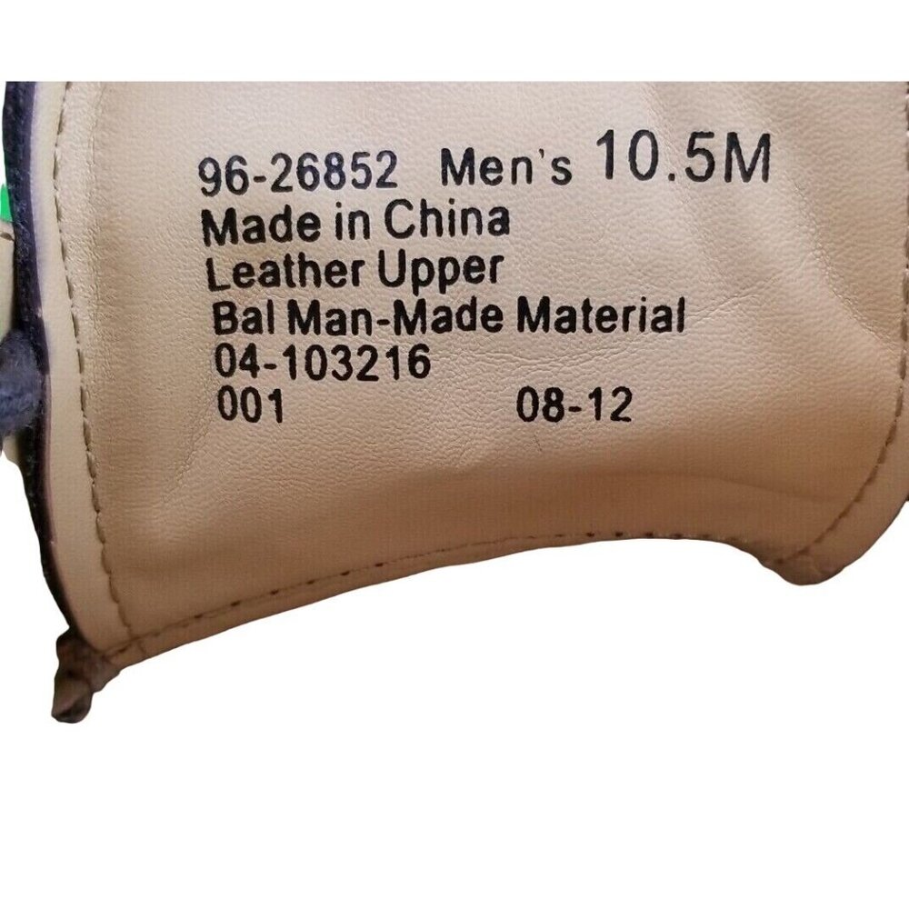 ✅Mens 10.5M Chaps Oxfords Brown Leather Lace up Apron Toe Stitch  Dress Shoes - Picture 3 of 16